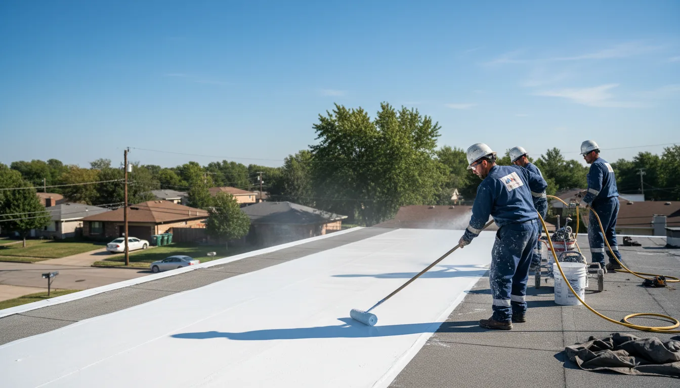 Commercial roof coating in Marion, LA near me